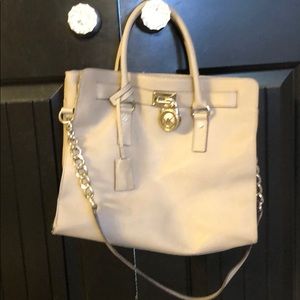 Michael Kors gray crossbody satchel